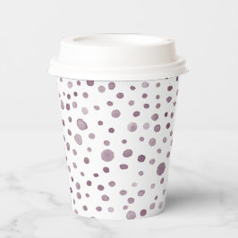 Rübenkonfetti-Wasserfarben-Dots-Papier-Cup Pappbecher
