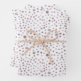 Rübenkonfetti Watercolor Dots Wrapping Paper Geschenkpapier Set
