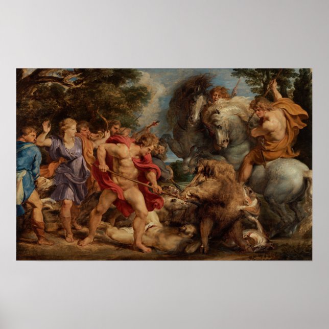 Rubens - Calydonian Boar Hunt Poster (Vorne)