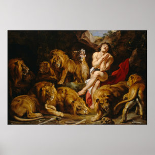 Rubens - Daniel in der Löwengrube Poster