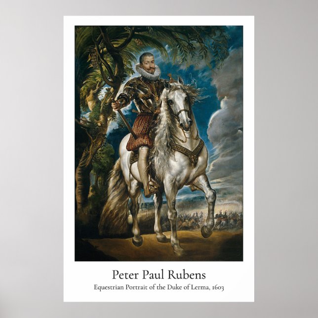 Rubens – Equestrian Portrait of the Duke of Lerma Poster (Vorne)