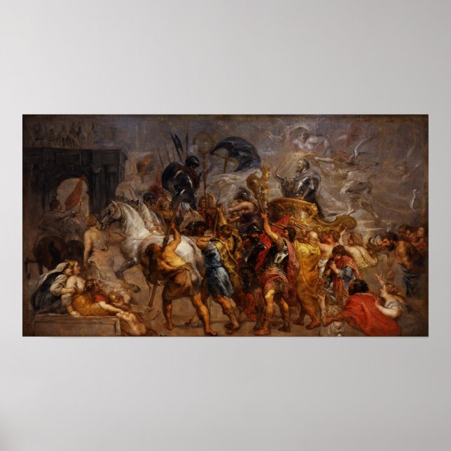 Rubens - Triumpheinfahrt von Henry IV nach Paris Poster (Vorne)