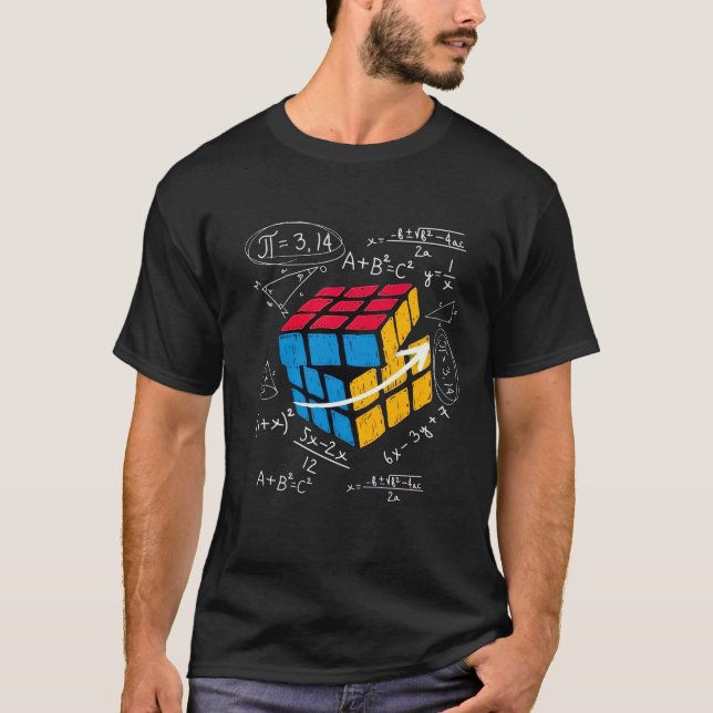 Rubik’s Cube Math Formula T-Shirt  (Vorderseite)