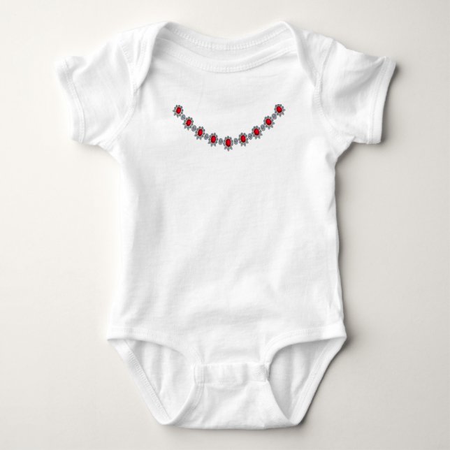Rubin-Halskette für die Gesellschaft Baby Strampler (Vorderseite)