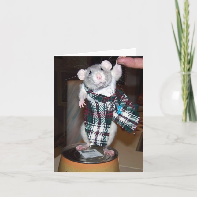 Rubin in ihrer Kilt-Karte Karte (Vorderseite)