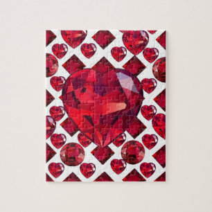 RUBIN JEWELED VALENTINSGRUSS-HERZEN JEWELED PUZZLE