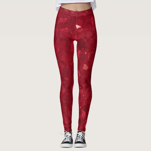 Rubin-Leggings für Valentinstag Leggings (Vorderseite)