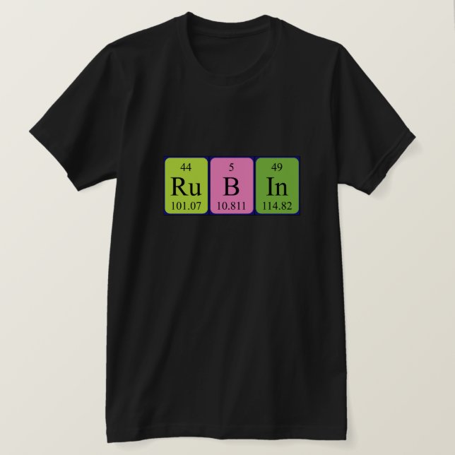 Rubin Periodenname Shirt (Design vorne)