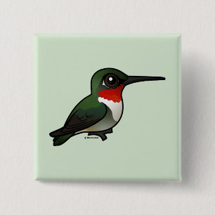 Rubin-throated Kolibri Button