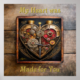 Rubine und Getriebe der Heart Steampunk Serie Poster