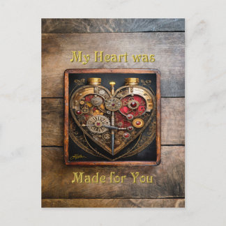 Rubine und Getriebe der Heart Steampunk Serie Postkarte