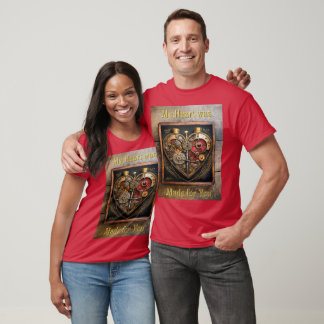 Rubine und Getriebe der Heart Steampunk Serie T-Shirt