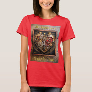 Rubine und Getriebe der Heart Steampunk Serie T-Shirt