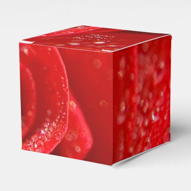 rubinische rote Rose Gastgeschenke Hochzeiten Geschenkschachtel (Vorderseite)