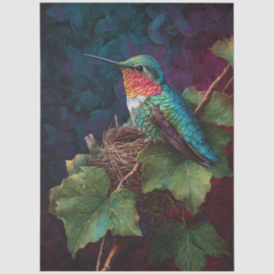 Rubinkehlkolibri-Decoupage Seidenpapier