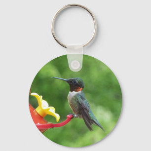 Rubinkehlkolibri-Vogelfotografie Schlüsselanhänger