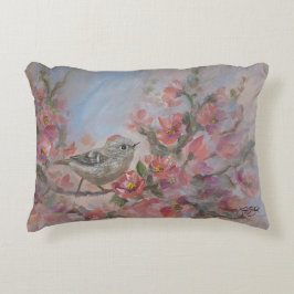 Rubinkönig-Vogel Dekokissen