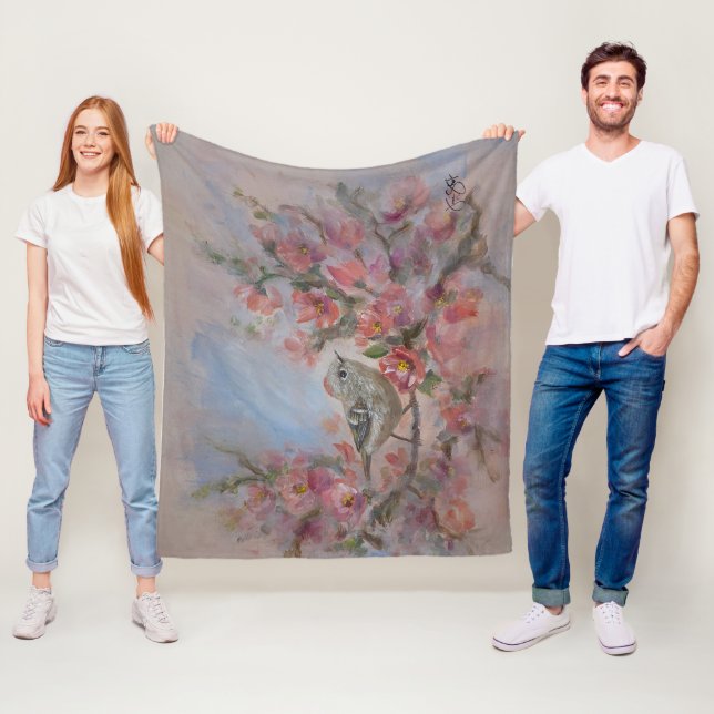 Rubinkönig-Vogel Fleecedecke (Beispiel)