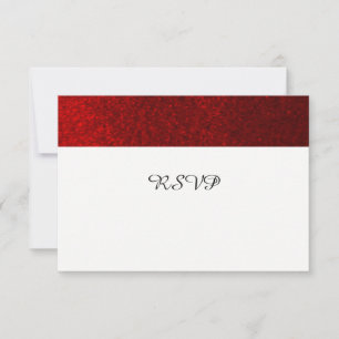 Rubinrote Faux-Glitter-RSVP RSVP Karte