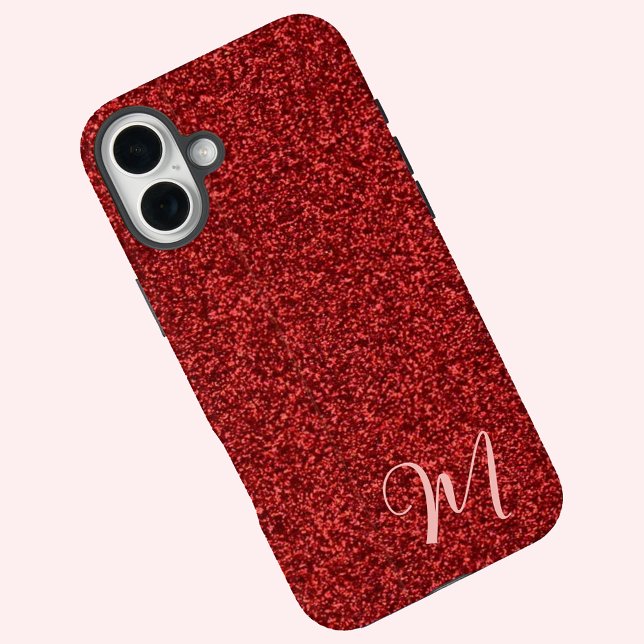 Rubinrote, girly bedruckte Glittermode  Case-Mate iPhone Hülle (Von Creator hochgeladen)
