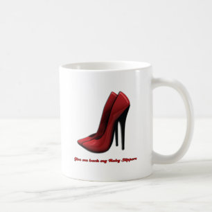 Rubinrote Schuhe Kaffeetasse