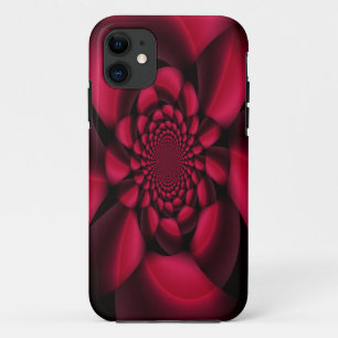 Rubinrote schwarze Blütenblätter Case-Mate iPhone Hülle
