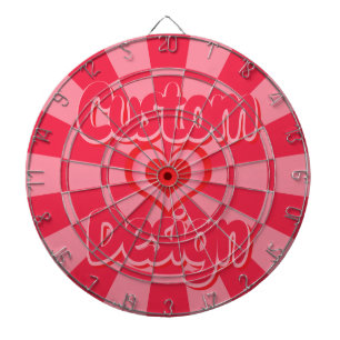 Rubinrote und rosa Herzgestaltung mit individuelle Dartscheibe