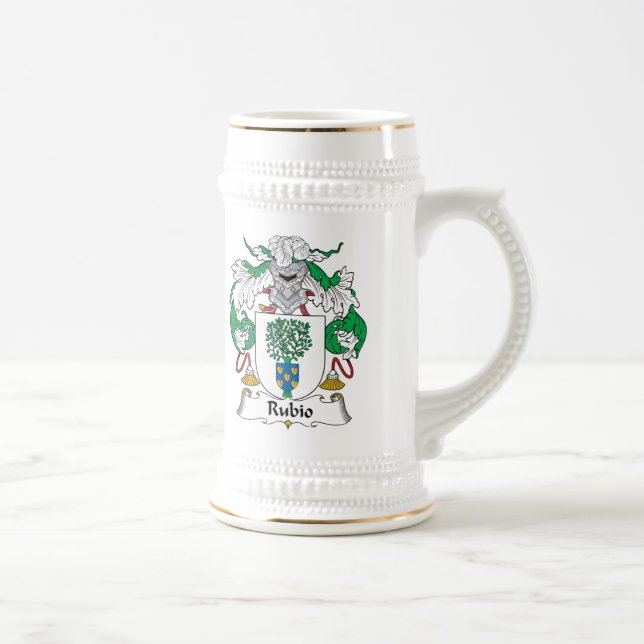 Rubio-Familienwappen Bierglas (Rechts)