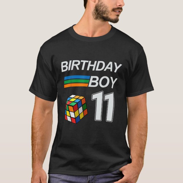Rubixk Cube Speed Cubing Birthday Boy 11 Jahre alt T-Shirt (Vorderseite)