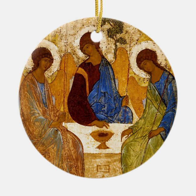 Rublev Trinity am Tisch Keramikornament (Vorne)