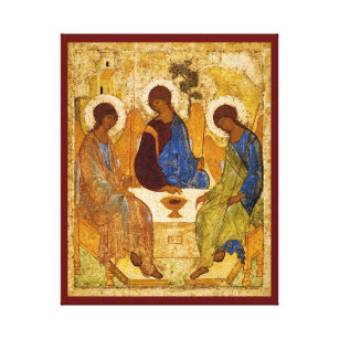 Rublev Trinity am Tisch Leinwanddruck