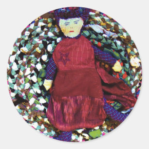 Rubra, die Rag Queen Runder Aufkleber