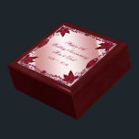 Ruby 40th Wedding Anniversary Geschenkboxen<br><div class="desc">Ein Digitalbcon-Bilddesign mit rubinrotem Farbmotiv mit einer Vielzahl von individuellen Bildern, Formen, Mustern, Stilen und Schriftart in dieser einzigartigen "Ruby Wedding Anniversary"-Geschenkboxen. Dieses elegante und ansprechende Design wird durch eine individuell anpassbare Textschrift ergänzt, die Ihren eigenen besondere Anlass zum Anzug bringt. KOMPLETT IHRE MEMORABLE EREIGNISSE MIT ENTSPRECHENDEN INVITATIONEN IN ALLEN...</div>