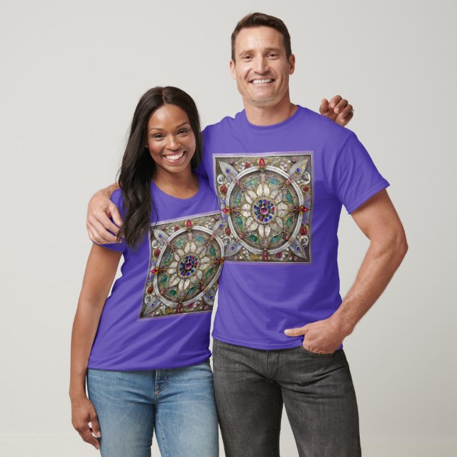 Ruby, Amethyst, Sapphire und Pearl Mandala T-Shirt (Unisex)