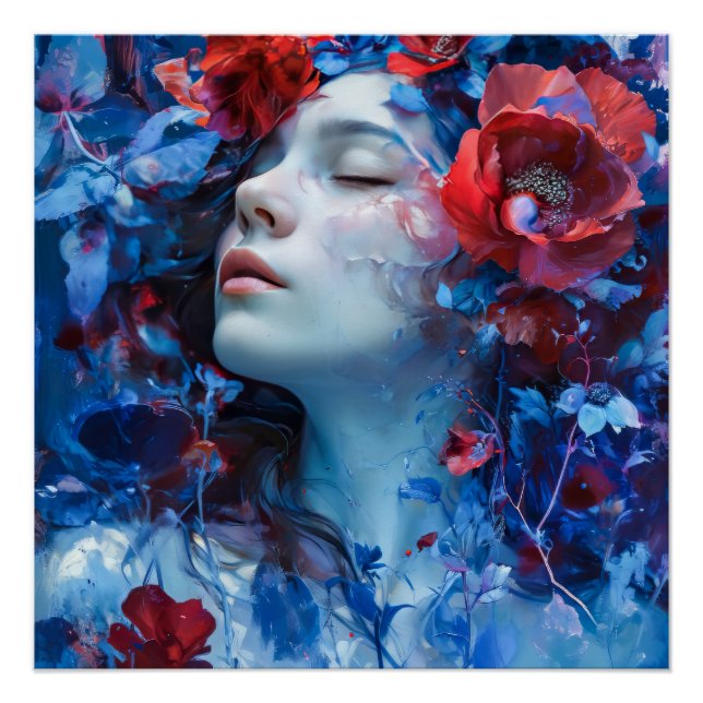 Ruby and Periwinkle Fantasy Woman Poster (Vorderseite)