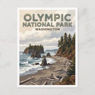 Ruby Beach Forks Washington Postkarte