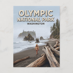 Ruby Beach Forks Washington Postkarte
