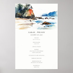 Ruby Beach Olympic National Park Hochzeitsprogramm Poster