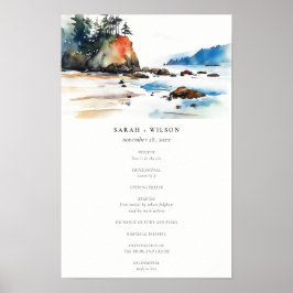 Ruby Beach Olympic National Park Wedding Program Poster
