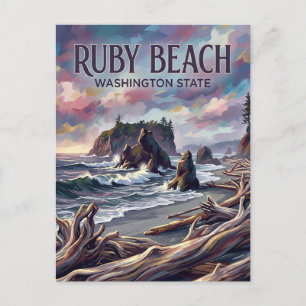 Ruby Beach USA Postkarte