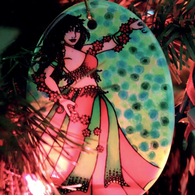 Ruby Belly Dancer Keramikornament (Von Creator hochgeladen)
