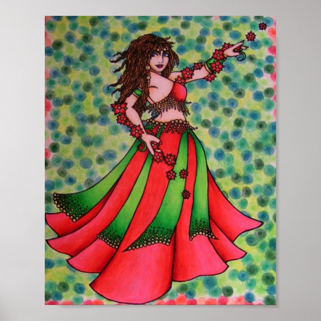 Ruby Belly Dancer Print Poster (Vorne)