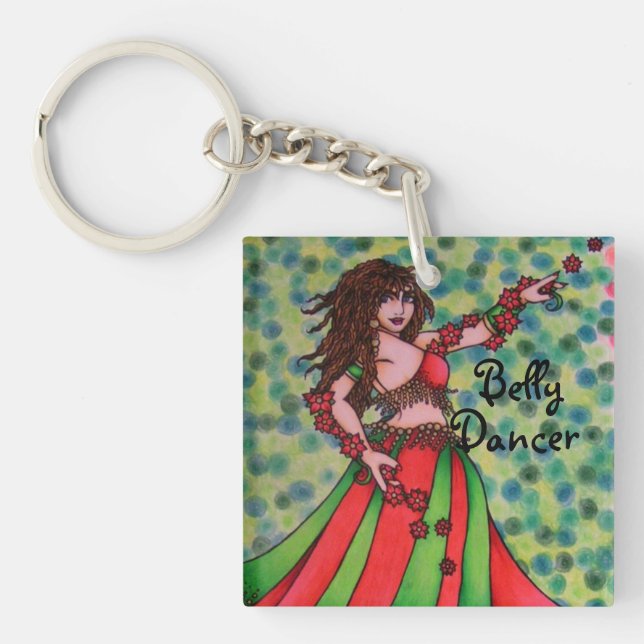Ruby Belly Dancer Schlüsselkette Schlüsselanhänger (Vorderseite)