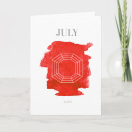 Ruby Birthstone Juli Geburtstag Karte