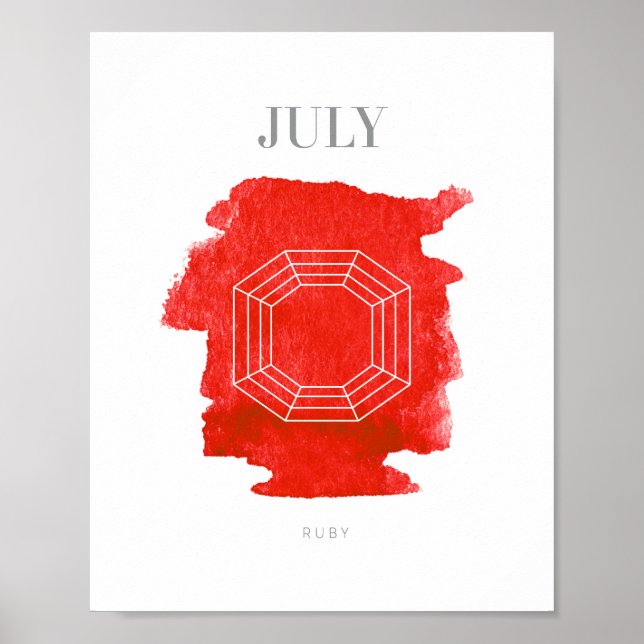 Ruby Birthstone July Poster (Vorne)