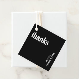Ruby Black Modern Wedding Geschenkanhänger