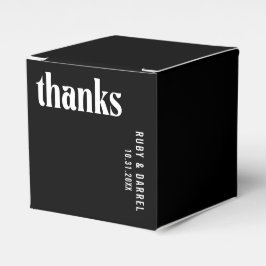 Ruby Black Modern Wedding Geschenkschachtel