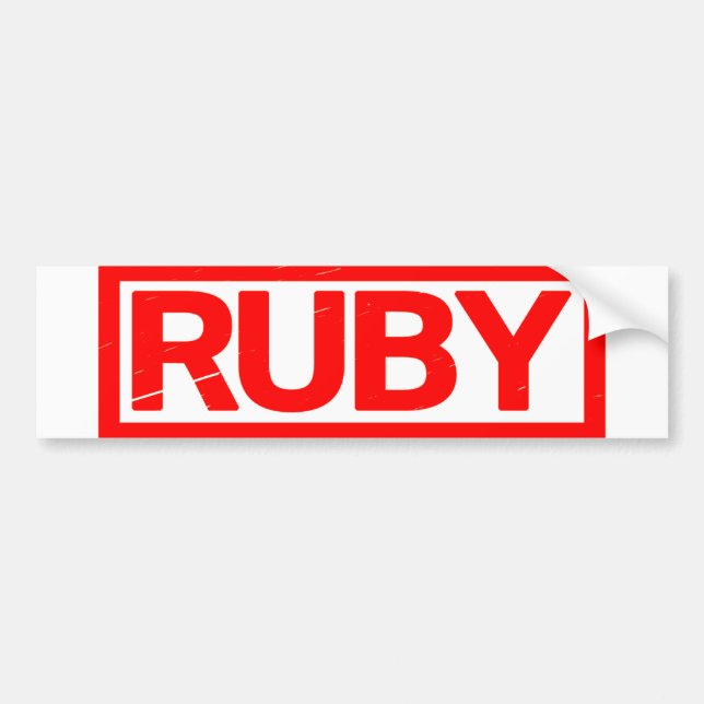 Ruby Briefmarke Autoaufkleber (Vorne)