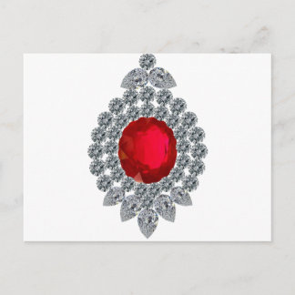 Ruby Brooch Postkarte