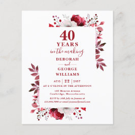 Ruby Budget 40. Hochzeitstag Blumenladen